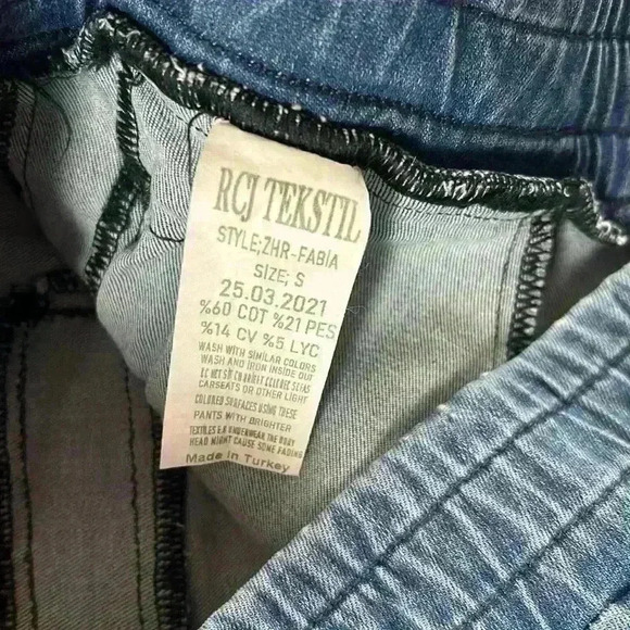 Zhrill RCJ Tekstil Fabia Jogger Jean Pants W/ Zipper Pockets, S - Picture 7 of 12